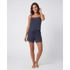 image:imageReal Essentials 2 Pack Womens Lace Trim Cami and Short Set Cute Pajama PJ Sleepwear Nightwear Pajamas Sleep Soft DrawstringSolid Navy Blazer  Solid Ultimate Grey