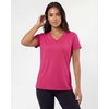 image:imageReal Essentials 5 Pack Womens Short Sleeve VNeck TShirt Athletic Workout Work Casual and Spring TopsSolid Black  Charcoal  Solid Bright White  Solid Raspberry Sorbet  Solid Fragrant Lilac