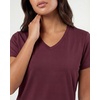 image:imageReal Essentials 5 Pack Womens Short Sleeve VNeck TShirt Athletic Workout Work Casual and Spring TopsSolid Black  Solid Bright White  Charcoal  Burgundy  Solid Elemental Blue