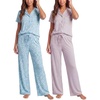 Soft Chambray Flowers  Orchid Petal Stripe