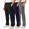 image:imageReal Essentials 3 Pack Mens Mesh Open Bottom Sweatpants Gym Active Athletic Workout Casual Pants with Pockets Big amp TallSet 9