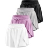 image:imageReal Essentials 4 Pack Girls 2in1 Dry Fit Athletic Flowy Shorts  Butterfly Dance Skirts for Youth amp Teens Ages 418Set 9