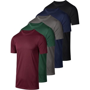 image:imageReal Essentials 5 Pack Mens DryFit Short Sleeve Crew Neck T Shirts Fitness Running Gym Workout Cool Exercise Athletic TeeSet 23