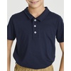 image:imageReal Essentials 3 Pack Boys Short Sleeve Jersey Cotton Polo Shirt  Uniform Youth Dress Shirt Ages 418Set 9