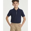image:imageReal Essentials 3 Pack Boys Short Sleeve Jersey Cotton Polo Shirt  Uniform Youth Dress Shirt Ages 418Set 9