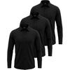 image:imageReal Essentials Mens 1 amp 3PK Cotton Button Down ShirtSolid Black  Solid Black  Solid Black