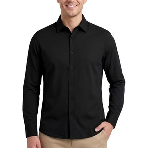 image:imageReal Essentials Mens 1 amp 3PK Cotton Button Down ShirtSolid Black