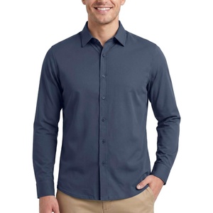image:imageReal Essentials Mens 1 amp 3PK Cotton Button Down ShirtSolid Vintage Indigo