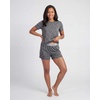 image:imageReal Essentials 2 Pack Womens 2 Piece Pajama Set Boxy Tee Elastic Waist Sleep Shorts Short Sleeve Lounge Sleepwear PJ YummyGrey Heather  Charcoal Heather