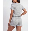 image:imageReal Essentials 2 Pack Womens 2 Piece Pajama Set Boxy Tee Elastic Waist Sleep Shorts Short Sleeve Lounge Sleepwear PJ YummyGrey Heather  Solid Orchid Petal