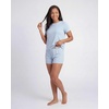 image:imageReal Essentials 2 Pack Womens 2 Piece Pajama Set Boxy Tee Elastic Waist Sleep Shorts Short Sleeve Lounge Sleepwear PJ YummySolid Ballad Blue  Solid Pale Lilac