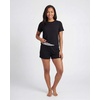 image:imageReal Essentials 2 Pack Womens 2 Piece Pajama Set Boxy Tee Elastic Waist Sleep Shorts Short Sleeve Lounge Sleepwear PJ YummySolid Black  Solid Black