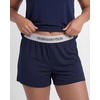 image:imageReal Essentials 2 Pack Womens 2 Piece Pajama Set Boxy Tee Elastic Waist Sleep Shorts Short Sleeve Lounge Sleepwear PJ YummySolid Navy Blazer  Grey Heather