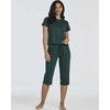 image:imageReal Essentials 2 Pack Womens Cotton Short Sleeve Top and Capri Pants Pajama Lounge PJ Sets with Pocket Available In PlusSet 2