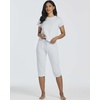 image:imageReal Essentials 2 Pack Womens Cotton Short Sleeve Top and Capri Pants Pajama Lounge PJ Sets with Pocket Available In PlusSet 2