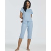 image:imageReal Essentials 2 Pack Womens Cotton Short Sleeve Top and Capri Pants Pajama Lounge PJ Sets with Pocket Available In PlusSet 3