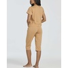 image:imageReal Essentials 2 Pack Womens Cotton Short Sleeve Top and Capri Pants Pajama Lounge PJ Sets with Pocket Available In PlusSet 3