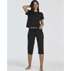 image:imageReal Essentials 2 Pack Womens Cotton Short Sleeve Top and Capri Pants Pajama Lounge PJ Sets with Pocket Available In PlusSet 5