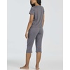 image:imageReal Essentials 2 Pack Womens Cotton Short Sleeve Top and Capri Pants Pajama Lounge PJ Sets with Pocket Available In PlusSet 6