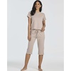 image:imageReal Essentials 2 Pack Womens Cotton Short Sleeve Top and Capri Pants Pajama Lounge PJ Sets with Pocket Available In PlusSet 7