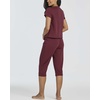image:imageReal Essentials 2 Pack Womens Cotton Short Sleeve Top and Capri Pants Pajama Lounge PJ Sets with Pocket Available In PlusSet 7