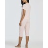image:imageReal Essentials 2 Pack Womens Cotton Short Sleeve Top and Capri Pants Pajama Lounge PJ Sets with Pocket Available In PlusSet 8