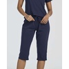 image:imageReal Essentials 2 Pack Womens Cotton Short Sleeve Top and Capri Pants Pajama Lounge PJ Sets with Pocket Available In PlusSet 8
