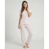 image:imageReal Essentials Ladies SS Yummy Crew Shirt and Open Bottom Pant SetFestival Bloom Hearts  Magano Calcite Stripe