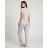 image:imageReal Essentials Ladies SS Yummy Crew Shirt and Open Bottom Pant SetSoft Chambray Flowers  Orchid Petal Stripe