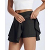 image:imageReal Essentials 3 Pack Womens 14 Layered Ruffle Flowy Tennis Golf Skorts Pockets Pleated Mini Skirt Athletic Liner ShortsSet 9