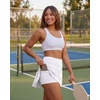 image:imageReal Essentials 3 PackWomens 14 Pleated Tennis Skorts Golf Skirt High Waisted Athletic Running Casual Shorts with PocketsSet 10