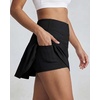 image:imageReal Essentials 3 PackWomens 14 Pleated Tennis Skorts Golf Skirt High Waisted Athletic Running Casual Shorts with PocketsSet 10