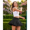 image:imageReal Essentials 4 Pack Womens Skater Pleated Tennis Skort  Skirt with Shorts Pockets Athletic Golf Workout PlusSet 10