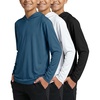 image:imageReal Essentials 3 Pack DryFit Youth Boys Teen Active Long Sleeve Hoodie Sweatshirts  Hooded Pullover ShirtsSet R