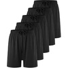 image:imageReal Essentials 5 Pack Boys Dry Fit Basketball Shorts for Youth Kids Teens  Athletic Running Soccer Sports with PocketsSet Q