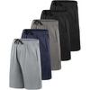 image:imageReal Essentials 5 Pack Boys Mesh Basketball Athletic Shorts with Pockets  Teen Kids Youth Quick Dry Soccer Running GymSet 18