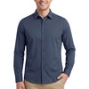 image:imageReal Essentials Mens Long Sleeve Cotton Button Down Shirt Casual Dress Shirts Business Work Office Collared Button Up TopSolid Vintage Indigo