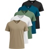 image:imageReal Essentials 5 Pack Mens VNeck DryFit Moisture Wicking Active Athletic Tech Performance TShirtSet 18