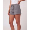 image:imageReal Essentials 3 Pack Womens Cotton Ribbed Lounge Shorts Sleep Casual Comfy Elastic Waist Drawstring Womens PJ BottomsSolid Black  Solid Quiet Shade  Grey Heather  Solid Bright White
