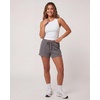 image:imageReal Essentials 3 Pack Womens Cotton Ribbed Lounge Shorts Sleep Casual Comfy Elastic Waist Drawstring Womens PJ BottomsSolid Black  Solid Quiet Shade  Grey Heather  Solid Bright White