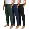 image:image3Pack Mens Cotton Lounge Sleep Joggers by Real EssentialsSet 1