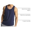 image:image5 Pack Mens Mesh Muscle Tank Top Sleeveless Shirt Athletic Workout Gym  Available in Big amp Tall Bodybuilding Active Training Lifting Exercise Running Cooling Moisture Wicking Quick DrySet 1