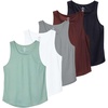 image:image5 Pack Mens Mesh Muscle Tank Top Sleeveless Shirt Athletic Workout Gym  Available in Big amp Tall Bodybuilding Active Training Lifting Exercise Running Cooling Moisture Wicking Quick DrySet 12
