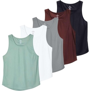 image:image5 Pack Mens Mesh Muscle Tank Top Sleeveless Shirt Athletic Workout Gym  Available in Big amp Tall Bodybuilding Active Training Lifting Exercise Running Cooling Moisture Wicking Quick DrySet 12