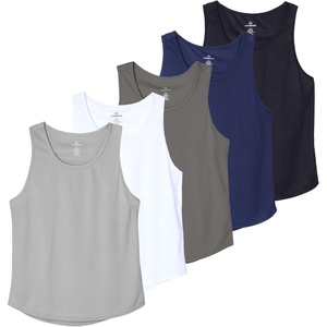 image:image5 Pack Mens Mesh Muscle Tank Top Sleeveless Shirt Athletic Workout Gym  Available in Big amp Tall Bodybuilding Active Training Lifting Exercise Running Cooling Moisture Wicking Quick DrySet 11