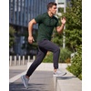 image:image3 Pack Mens Dry Fit Short Sleeve Hoodies Shirts Athletic Workout Gym  Available In Big amp Tall Moisture Wicking Pullover Drawstring Running Fishing Hiking Soccer Training Summer StretchSet 2