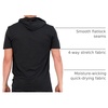 image:image3 Pack Mens Dry Fit Short Sleeve Hoodies Shirts Athletic Workout Gym  Available In Big amp Tall Moisture Wicking Pullover Drawstring Running Fishing Hiking Soccer Training Summer StretchSet 4