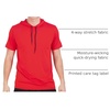image:image3 Pack Mens Dry Fit Short Sleeve Hoodies Shirts Athletic Workout Gym  Available In Big amp Tall Moisture Wicking Pullover Drawstring Running Fishing Hiking Soccer Training Summer StretchSet 8