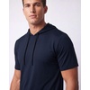 image:image3 Pack Mens Dry Fit Short Sleeve Hoodies Shirts Athletic Workout Gym  Available In Big amp Tall Moisture Wicking Pullover Drawstring Running Fishing Hiking Soccer Training Summer StretchSet 8