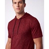 image:image3 Pack Mens Dry Fit Short Sleeve Hoodies Shirts Athletic Workout Gym  Available In Big amp Tall Moisture Wicking Pullover Drawstring Running Fishing Hiking Soccer Training Summer StretchSet 9